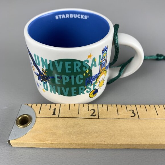 Starbucks Universal Epic Universe Ornament 2 oz Mini Mug Discovery Series New - Picture 3 of 16